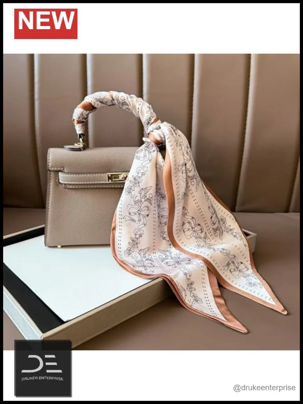 Extra Long Satin Scarf - Boho Head Wrap Neck Accessory Purse Scarf Belt